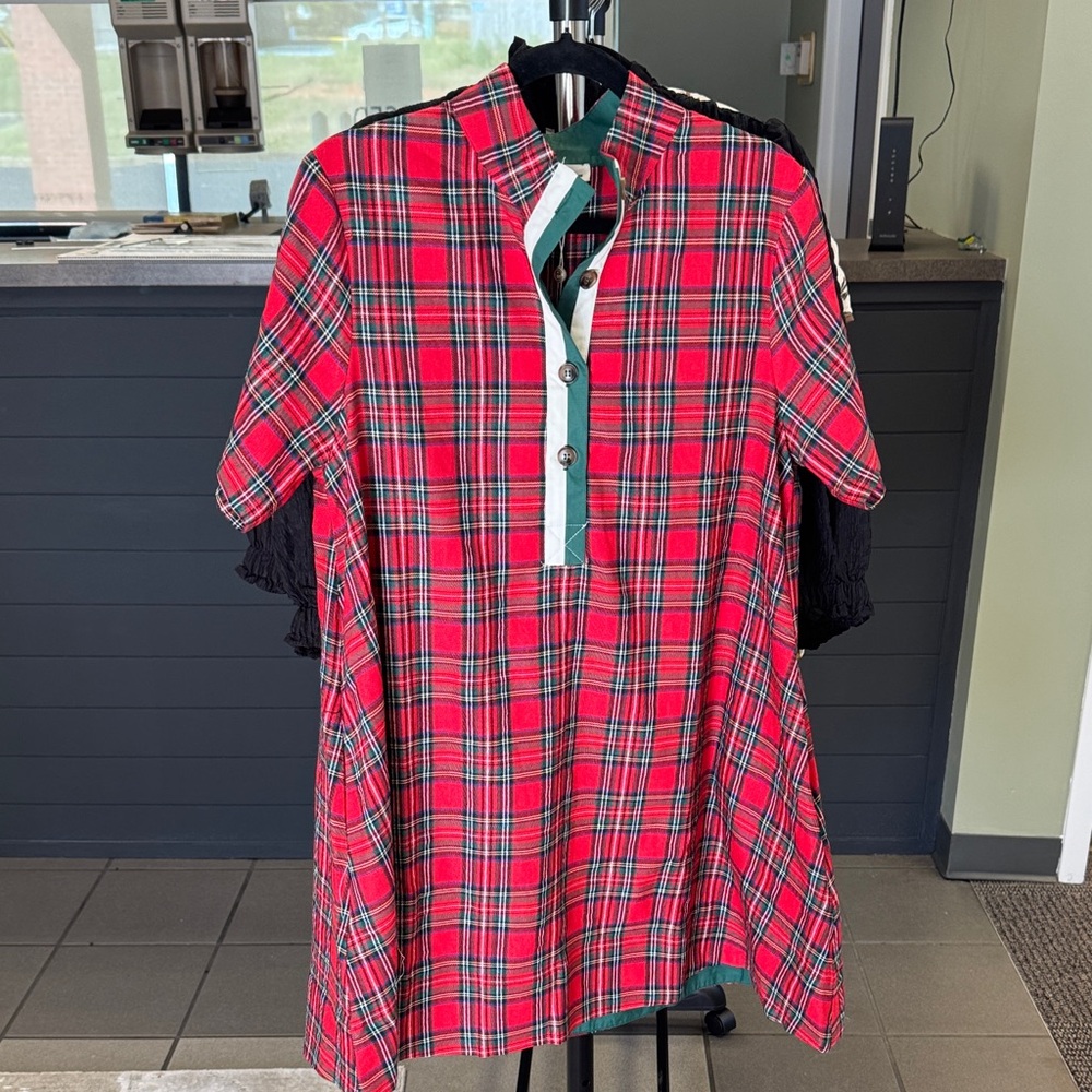 Entro Red Plaid Dress